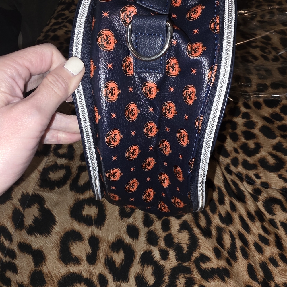 Navy and Orange Patterned Bag